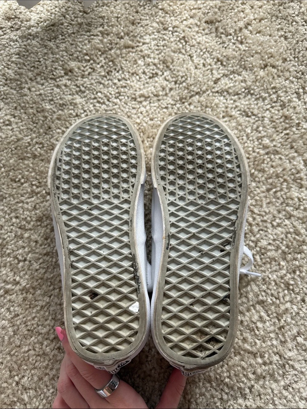 Vans White Low-Top Canvas Sneakers